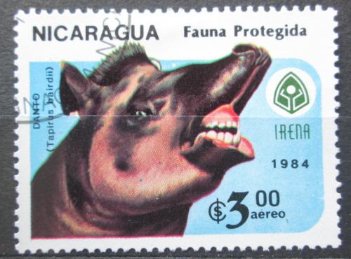 Poštovní známka Nikaragua 1984 Tapír støedoamerický Mi# 2551