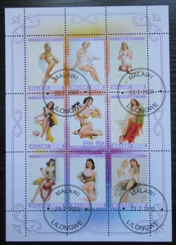 Poštovní známky Malawi 2022 Akty, umìní Pin up Mi# N/N