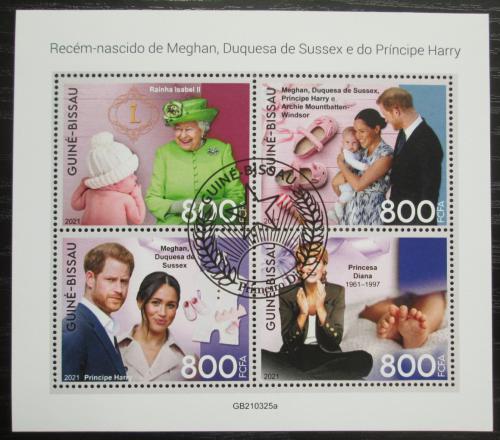 Poštovní známky Guinea-Bissau 2021 Princ Harry a Meghan Markle Mi# N/N