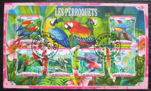Poštovní známky Burkina Faso 2021 Papoušci Mi# Mi# N/N