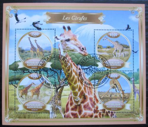 Poštovní známky Madagaskar 2022 Žirafy Mi# Mi# N/N