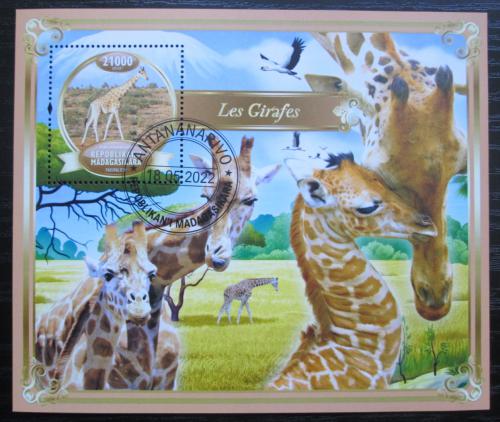 Poštovní známka Madagaskar 2022 Žirafy Mi# Mi# N/N