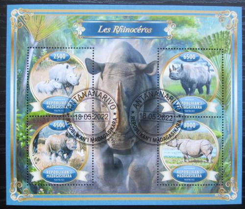 Poštovní známky Madagaskar 2022 Nosorožci Mi# Mi# N/N