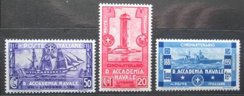 Poštovní známky Itálie 1931 Námoøní akademie v Livornu TOP SET Mi# 369-71 Kat 85€