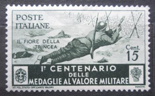 Poštovní známka Itálie 1934 Medaile Za stateènost, 100. výroèí Mi# 495 Kat 5€