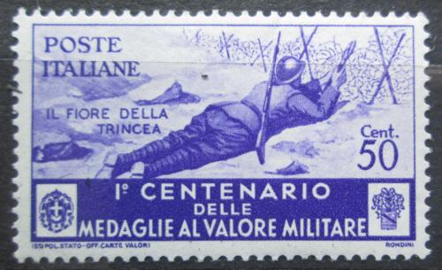 Poštovní známka Itálie 1934 Medaile Za stateènost, 100. výroèí Mi# 499 Kat 5€
