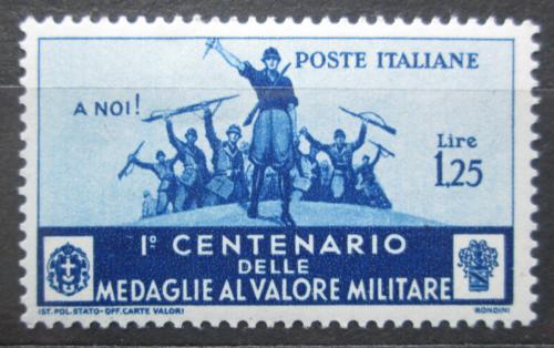 Poštovní známka Itálie 1934 Medaile Za stateènost, 100. výroèí Mi# 501 Kat 20€