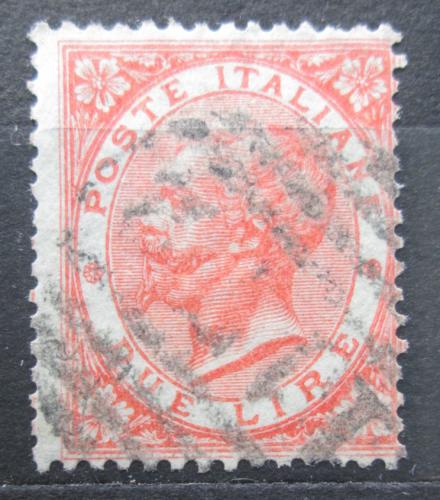 Poštovní známka Itálie 1863 Král Viktor Emanuel II. RARITA Mi# 22 Kat 80€