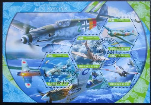 Poštovní známky Mali 2021 Váleèná letadla Mi# N/N