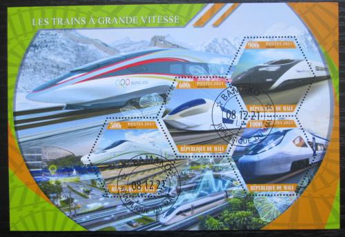 Poštovní známky Mali 2021 Moderní lokomotivy Mi# N/N