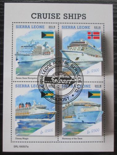 Poštovní známky Sierra Leone 2019 Výletní lodì Mi# N/N Kat 14€