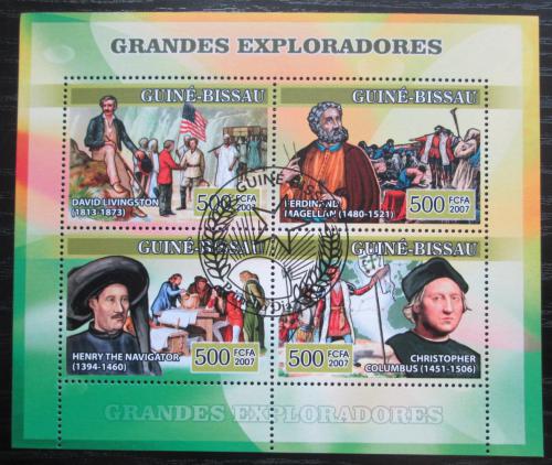 Poštovní známky Guinea-Bissau 2007 Slavní cestovatelé Mi# 3506-09 Kat 8€