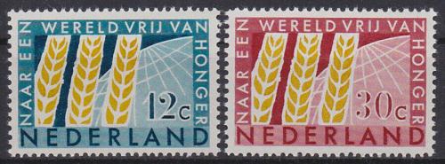 Poštovní známky Nizozemí 1963 Boj proti hladu Mi# 791-92