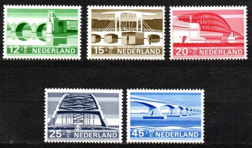 Poštovní známky Nizozemí 1968 Mosty Mi# 894-98
