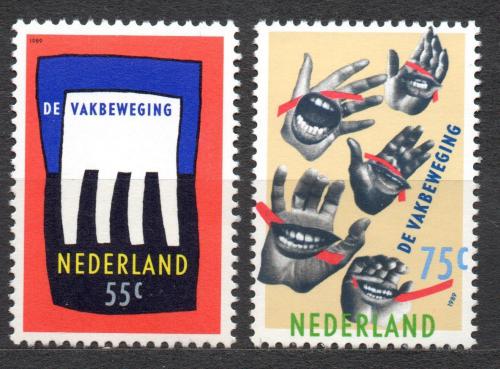 Poštovní známky Nizozemí 1989 Odbory Mi# 1358-59