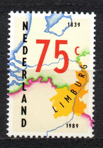 Poštovní známka Nizozemí 1989 Mapa provincie Limburg Mi# 1370