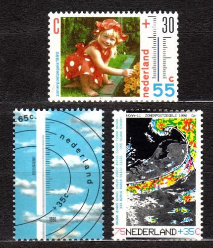 Poštovní známky Nizozemí 1990 Poèasí Mi# 1379-81