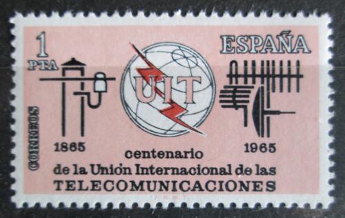 Poštovní známka Španìlsko 1965 ITU, 100. výroèí Mi# 1551
