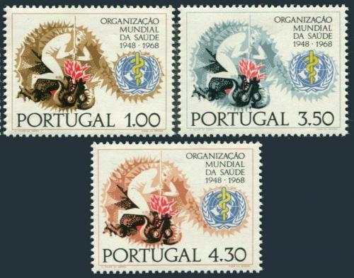 Poštovní známky Portugalsko 1968 WHO, 20. výroèí Mi# 1057-59 Kat 10€