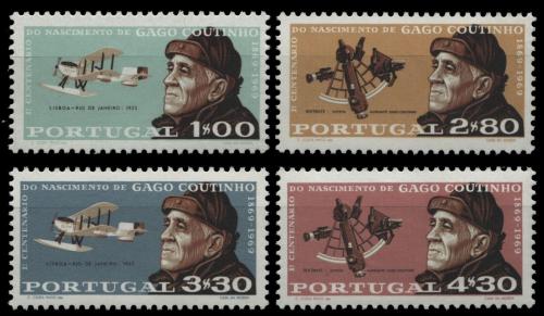 Poštovní známky Portugalsko 1969 Carlos Viegas Gago Coutinho Mi# 1084-87 Kat 8€