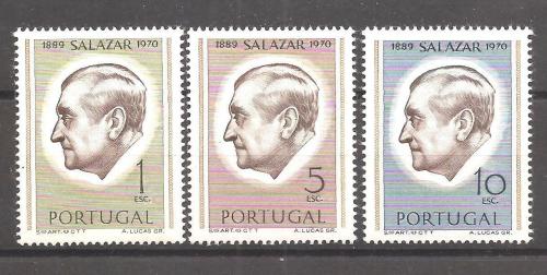 Poštovní známky Portugalsko 1971 António de Oliveira Salazar Mi# 1136-38 Kat 6€