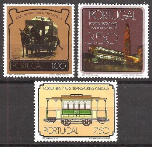 Poštovní známky Portugalsko 1973 MHD v Portu, 100. výroèí Mi# 1220-22 Kat 6€