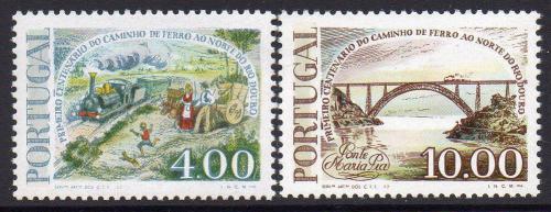 Poštovní známky Portugalsko 1977 Železnice Mi# 1376-77