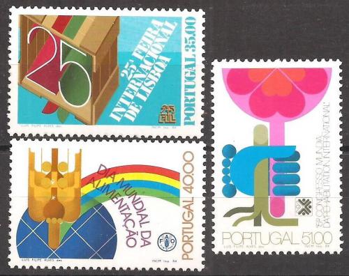 Poštovní známky Portugalsko 1984 Mezinárodní události Mi# 1626-28 Kat 7€