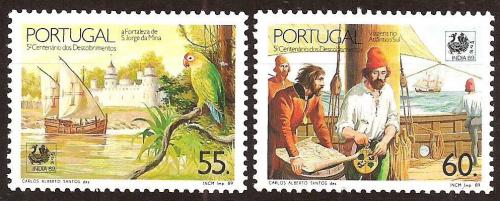 Poštovní známky Portugalsko 1989 Výstava INDIA ’89 Mi# 1772-73