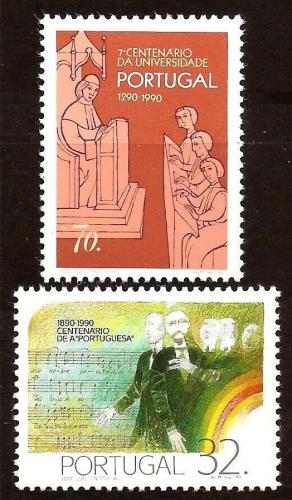 Poštovní známky Portugalsko 1990 Historické události Mi# 1816-17