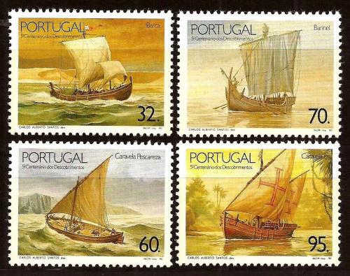 Poštovní známky Portugalsko 1990 Staré plachetnice Mi# 1834-37 Kat 6€