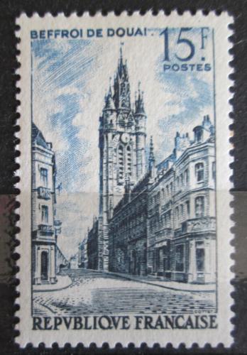 Poštovní známka Francie 1956 Zvonice v Douai Mi# 1079