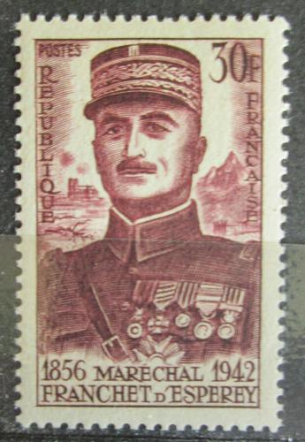 Poštovní známka Francie 1956 Maršál Franchet d’Esperey Mi# 1092