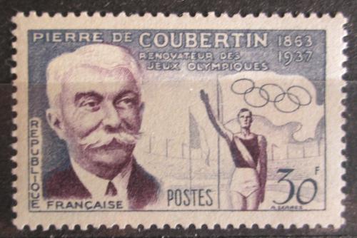 Poštovní známka Francie 1956 Pierre de Coubertin Mi# 1116