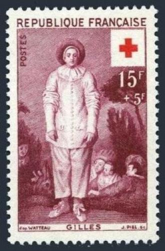 Poštovní známka Francie 1956 Èervený køíž Mi# 1118