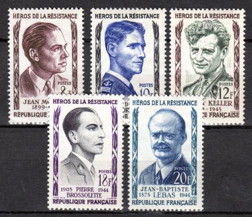 Poštovní známky Francie 1957 Osobnosti Mi# 1129-33 Kat 6.50€