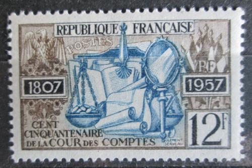 Poštovní známka Francie 1957 Nejvyšší kontrolní úøad, 150. výroèí Mi# 1135