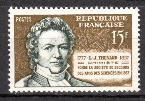 Poštovní známka Francie 1957 Louis Jacques Thénard, chemik Mi# 1174