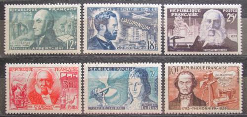 Poštovní známky Francie 1955 Vynálezci Mi# 1037-42 Kat 12€