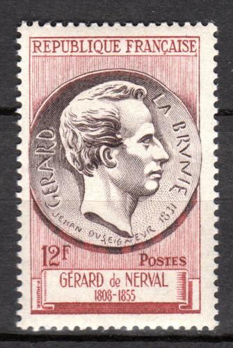 Poštovní známka Francie 1955 Gérard de Nerval, básník Mi# 1071