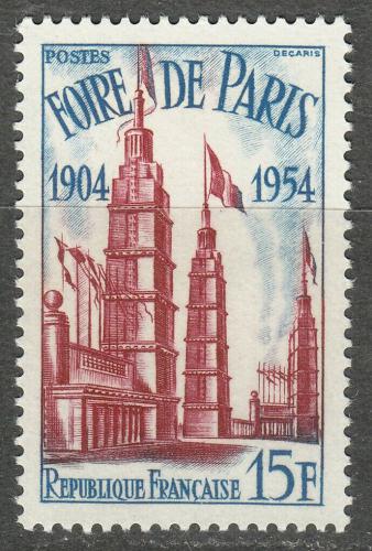 Poštovní známka Francie 1954 Paøížský veletrh, 50. výroèí Mi# 1001