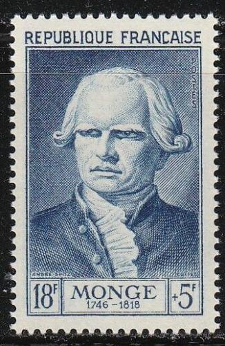 Poštovní známka Francie 1953 Gaspard Monge, matematik Mi# 968 Kat 10€ 