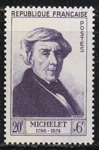 Poštovní známka Francie 1953 Jules Michelet, historik Mi# 969 Kat 10€