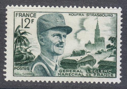 Poštovní známka Francie 1954 Philippe Leclerc de Hauteclocque Mi# 1010