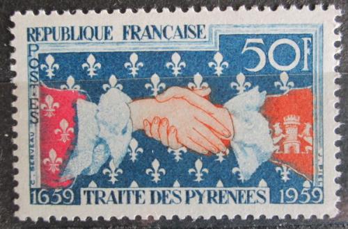 Poštovní známka Francie 1959 Pyrenejská smlouva, 300. výroèí Mi# 1265