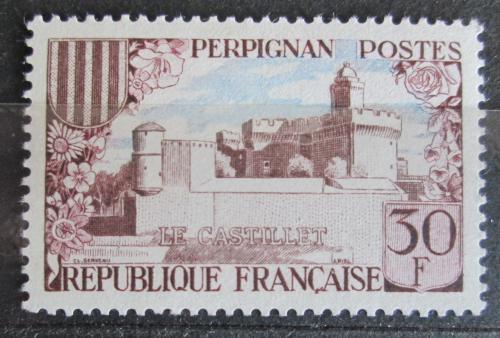 Poštovní známka Francie 1959 Zámek Perpignan Mi# 1269