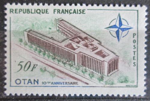 Poštovní známka Francie 1959 Budova NATO v Paøíži Mi# 1272