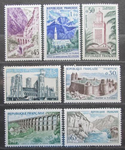 Poštovní známky Francie 1960 Turistické zajímavosti Mi# 1283-89 Kat 16€