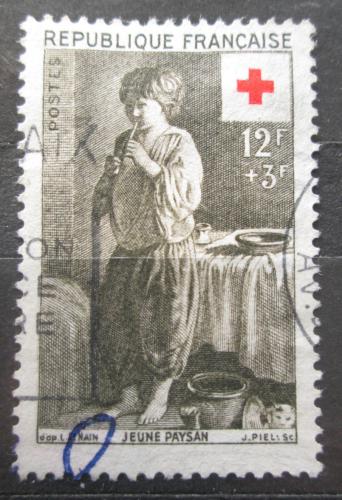 Poštovní známka Francie 1956 Èervený køíž, umìní, Louis Le Nain Mi# 1117