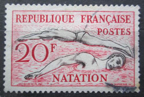 Poštovní známka Francie 1953 Plavání Mi# 978